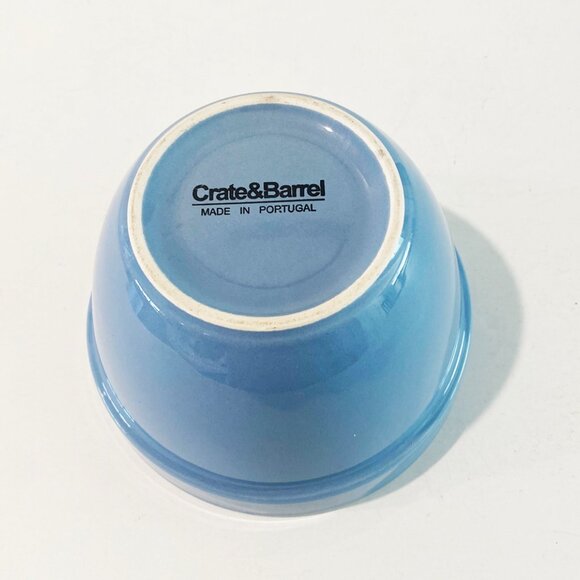 Crate & Barrel Small Mixing Bowl Blue Portugal - Picture 5 of 6